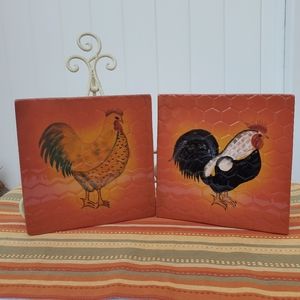 Style-Eyes By Baum Bros Rooster Trivets Set of 2